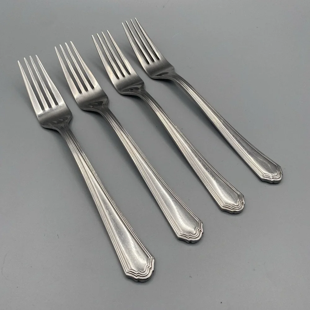 Lenox ARCHWAY Dinner Forks 4pcs Stainless Flatware Replacement 18/10